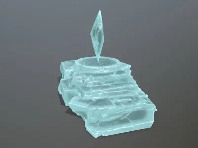 Crystal Ruin Gate Low-poly 3D model