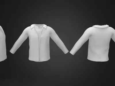 Shirt Jacket Combo With Plush Inline Low-poly 3D model
