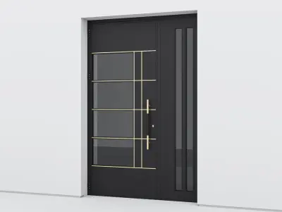 Aluminium door 281 3D model