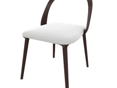 Rialto Dining Chair Beige 3D model