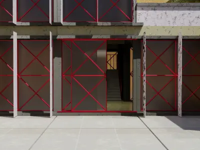 Modular building 3D model buy