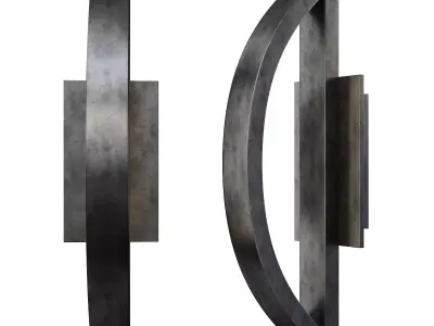 Possini Euro Coppered Arch Indoor Outdoor LED Wall Low-poly 3D model