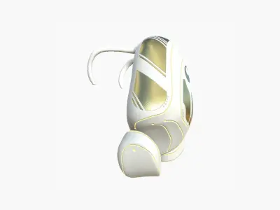 SciFi Backpack H04 White Gold - Fashion Character Design Low-poly 3D model
