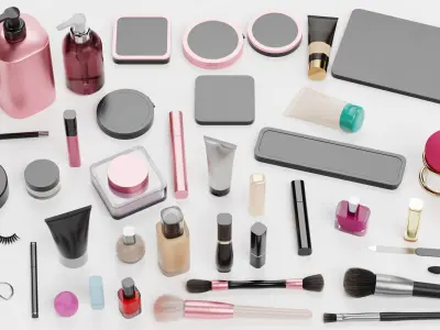 Cosmetics Containers 3D model