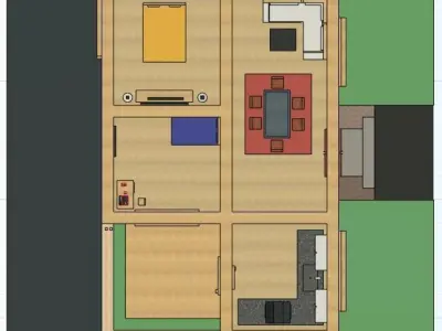 House 3D Model with door and window 3D model