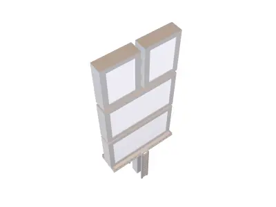 Voxel Advertising Banner v3 001 Low-poly 3D model