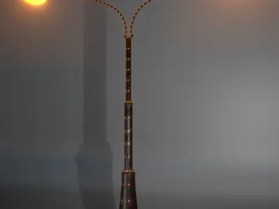 A collection of Street Lamps - Set IV Low-poly 3D model