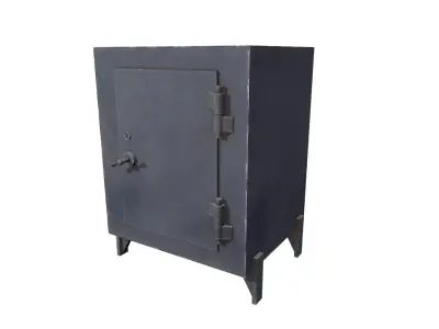  metal safe Low-poly 3D model