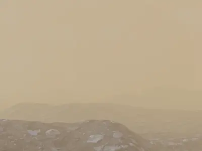 Mars Landscape with Earth and UFO include all assets   3D model