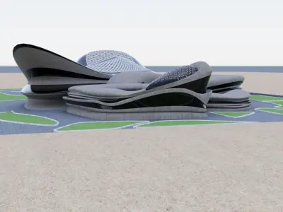 Organic buildings 3D model purchase