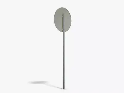 No Walking Sign Low-poly 3D model