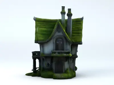 Fantasy Forest House 6 Low-poly 3D model