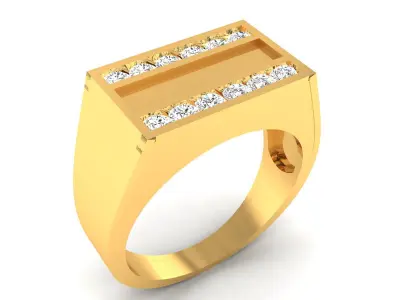 Diamond Ring For Men 3d Print Model 3D print model buy