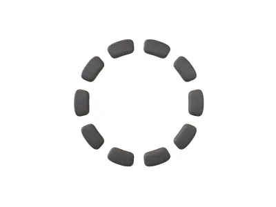 Dashed Circle Line v1 001 Low-poly 3D model