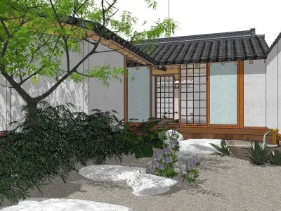 Bed and Breakfast - Japanese architecture 3D model