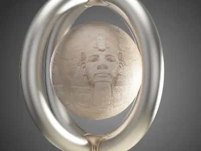Candle of Pharaoh Egypt Low-poly 3D model