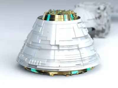 Sci-Fi Greebles Panel 3D model