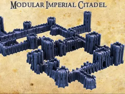 Modular Imperial Citadel Tabletop Terrain 28 MM 3D print model