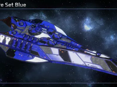 Spaceship Thaalian Empire Cruiser Low-poly 3D model