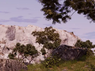 Mountains and forest 3D model