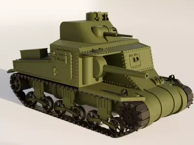 Best Detailed M3 Lee Tank 3D model
