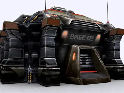 3DRT - Infantry Barracks  Low-poly 3D model