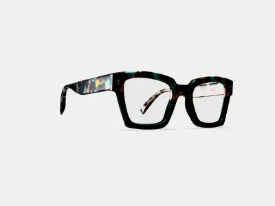 Sonia Eyeglasses in Aventurine Tortoise Fade 3D model