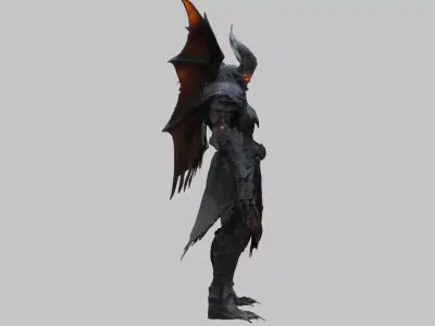 Dark Fantasy Humanoid Warrior Low-poly 3D model