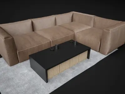 Sofa Soft - Home and Office Furniture 02 3D model