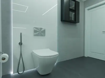 Bathroom Interiors Low-poly 3D model