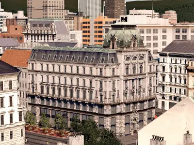 Palais Equitable Low-poly 3D model