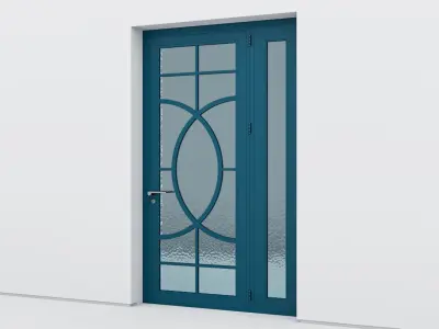 Aluminium door 363 3D model