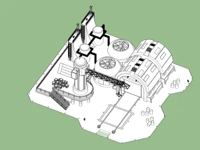 Red Alert 2 Allied Construction Yard 3D model