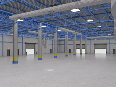 Warehouse 10 interior 3D model