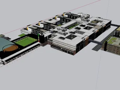 Modern hospital 3D model