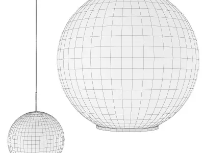 POME chandelier Low-poly 3D model