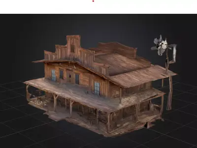 WILD WEST House Low-poly 3D model