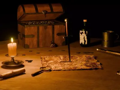 Pirate Table - Blender Scene 3D model
