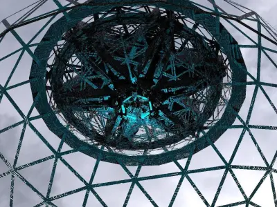 SciFi City Dome Array Base 3  3D model