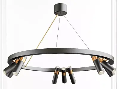 Spoor 9 chandelier Low-poly 3D model