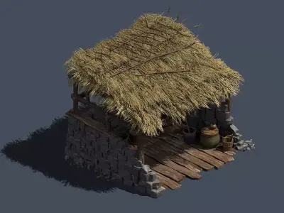 straw house 3D model