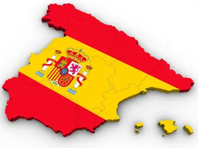 Map of Spain 3D model