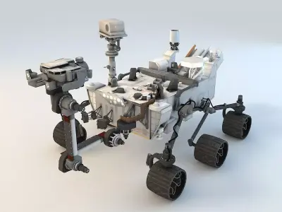Curiosity Mars Rover Low-poly 3D model