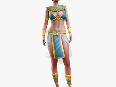 Egyptian Female Girl Character Farah 3D model