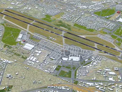 Tashkent International Airport Low-poly 3D model