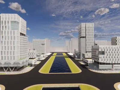 Modern City Block -A15 3D model