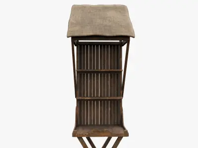 Market Stall Cotton Low-poly 3D model