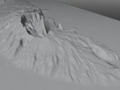 Molokai island full 3d model terrain 3D model