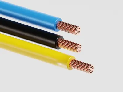 Cable wire Low-poly 3D model