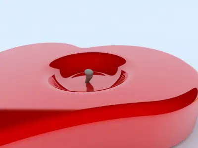 Hearted Candle 3D model